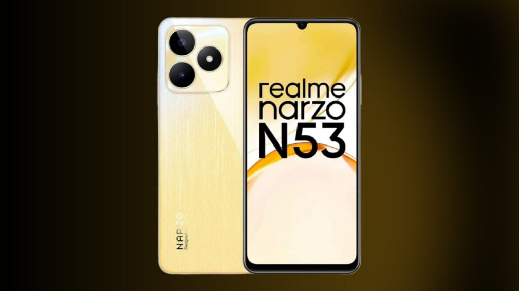 Realme Narzo N53 budget smartphone design and display overview