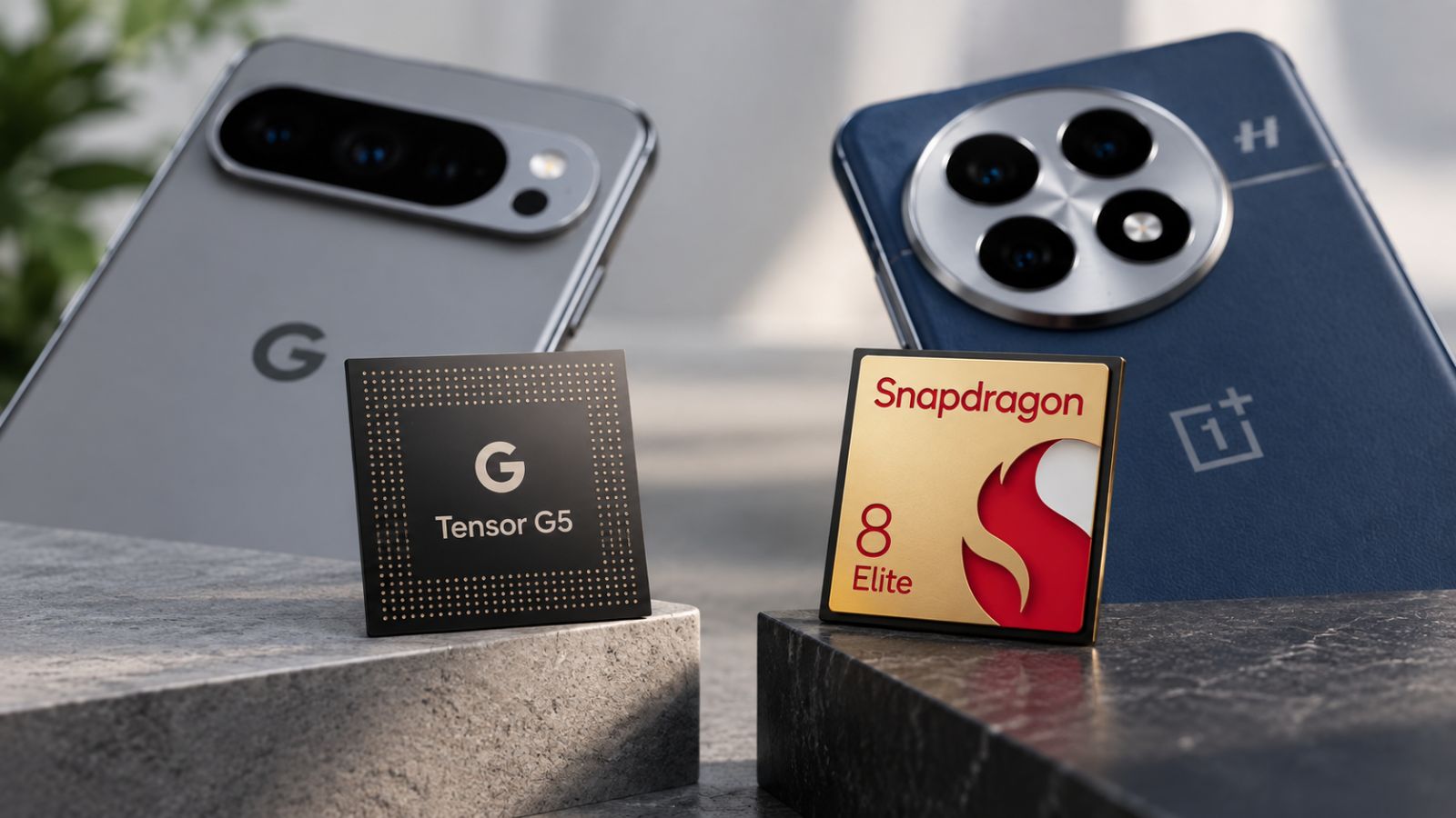 Pixel 10 Pro Tensor G5 और OnePlus 13 Snapdragon 8 Elite processor comparison