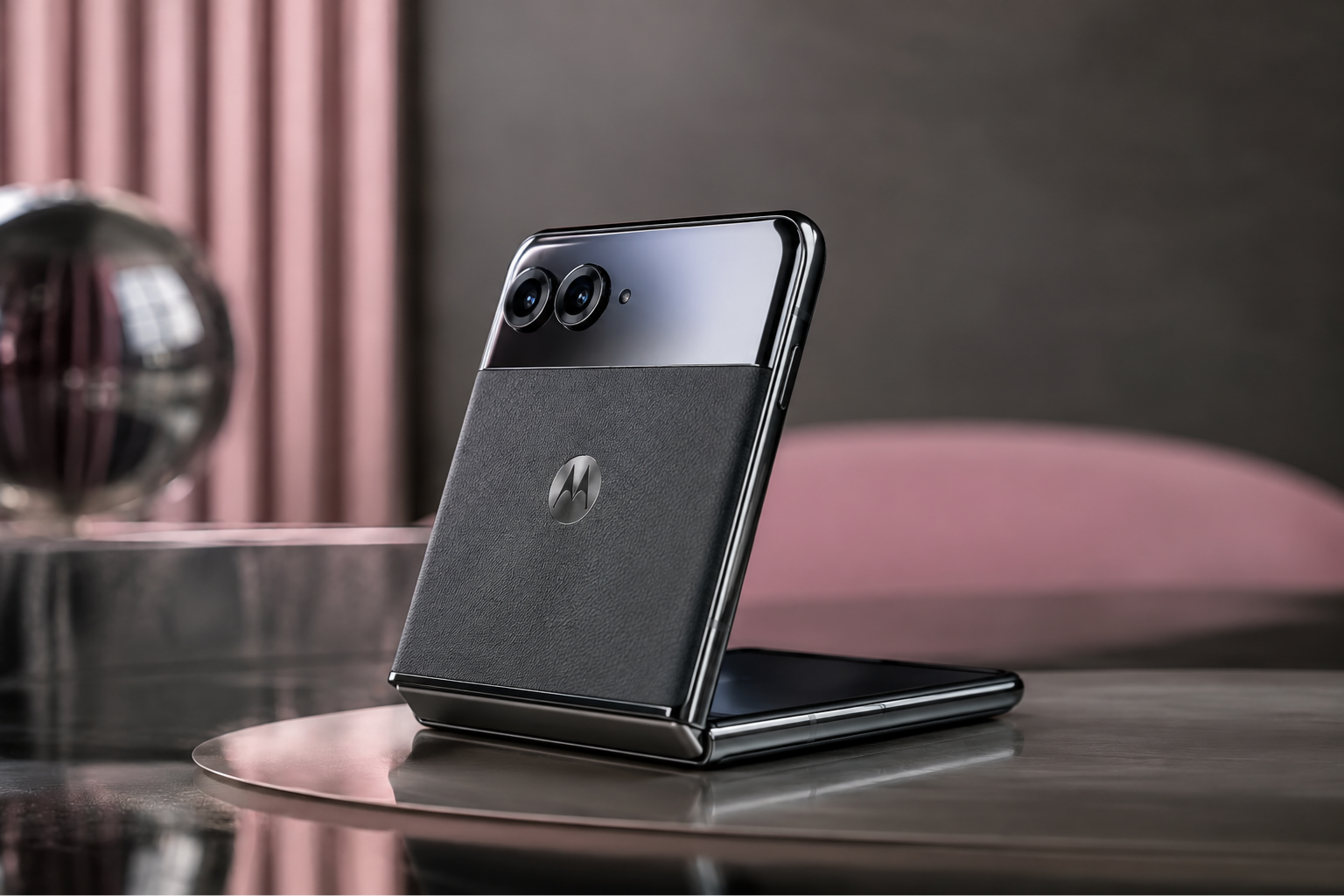 Motorola Razr 60 Ultra foldable smartphone with premium design and dual camera setup