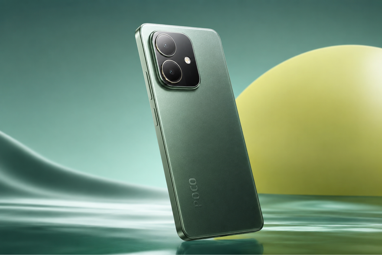 POCO M8x 5G smartphone with 7900mAh battery and premium green design