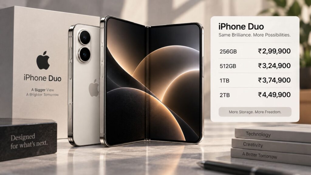 iPhone Duo Price in India with 256GB 512GB 1TB and 2TB variants